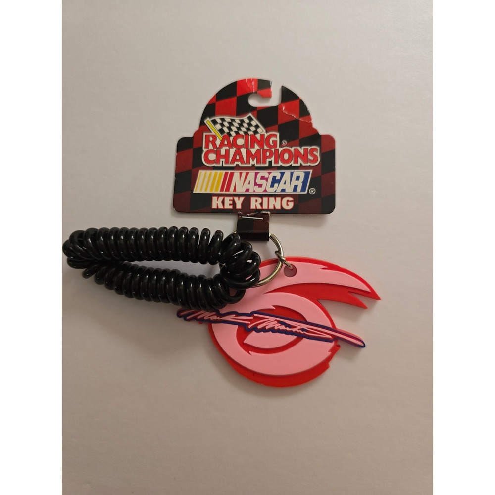 Vintage 1999 Racing Champions NASCAR Mark Martin 6 Key Ring Coil Wristband New